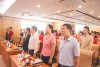 Các đại biểu chào cờ tại Hội nghị Người lao động năm 2019 cùng với Hội nghị tổng kết công tác sản xuất kinh doanh năm 2018 Phân xưởng Phục vụ.