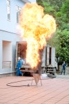 Trình diễn cháy nổ khí Metan tại Công ty Than Thống Nhất - TKV (ảnh: LH)