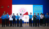 Lãnh đạo Tổng LĐLĐVN công bố Biểu trưng chính thức của Đại hội XIII Công đoàn Việt Nam.