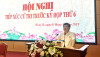 Đồng chí Ngô Hoàng Ngân - Chủ tịch HĐTV TKV, Trưởng đoàn Đại biểu Quốc hội tỉnh Quảng Ninh phát biểu tại hội nghị