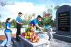 Đoàn viên thanh niên Công ty CP Than Đèo Nai- Cọc Sáu dâng hương tại Di tích Quốc gia Địa điểm Bác Hồ thăm mỏ Đèo Nai.