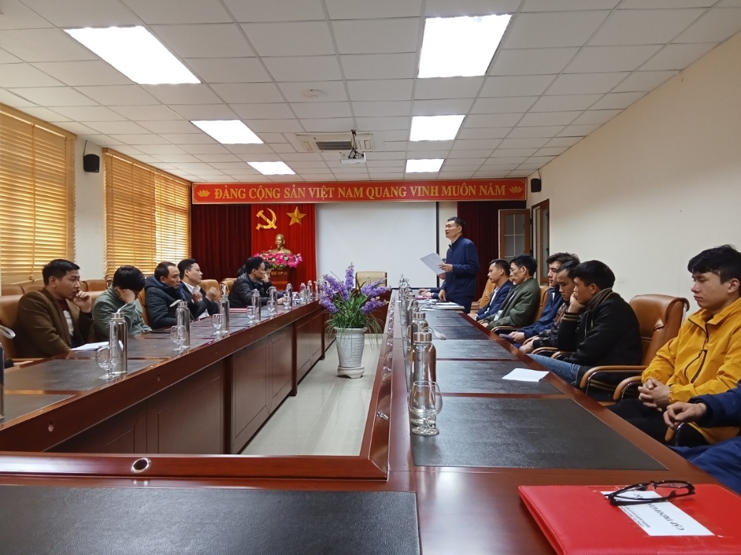 Đồng chí Đỗ Quang Minh - Trưởng Phòng KB phát biểu tại buổi gặp mặt