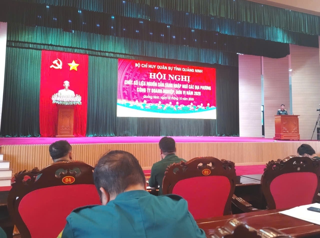 Hội nghị chốt số liệu nguồn sẵn sàng nhập ngũ các địa phương, công ty doanh nghiệp, đơn vị năm 2026
