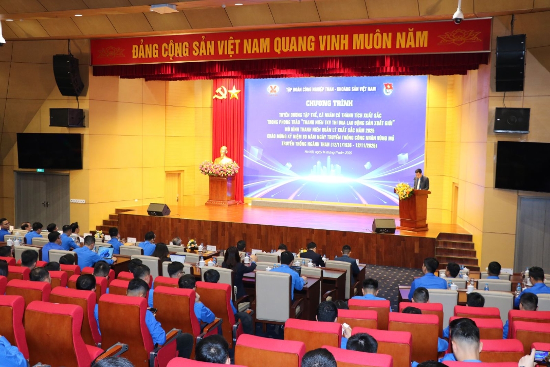 Chương trình tuyên dương là hoạt động ý nghĩa của tuổi trẻ TKV nhân dịp kỷ niệm 89 năm Ngày Truyền thống công nhân vùng mỏ - Truyền thống ngành Than 12/11.
