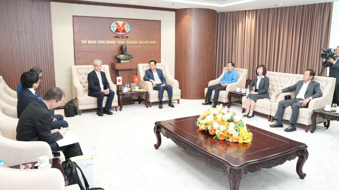 Phó Tổng Giám đốc Tập đoàn Trần Hải Bình chủ trì tiếp và làm việc với đoàn công tác JOGMEC.