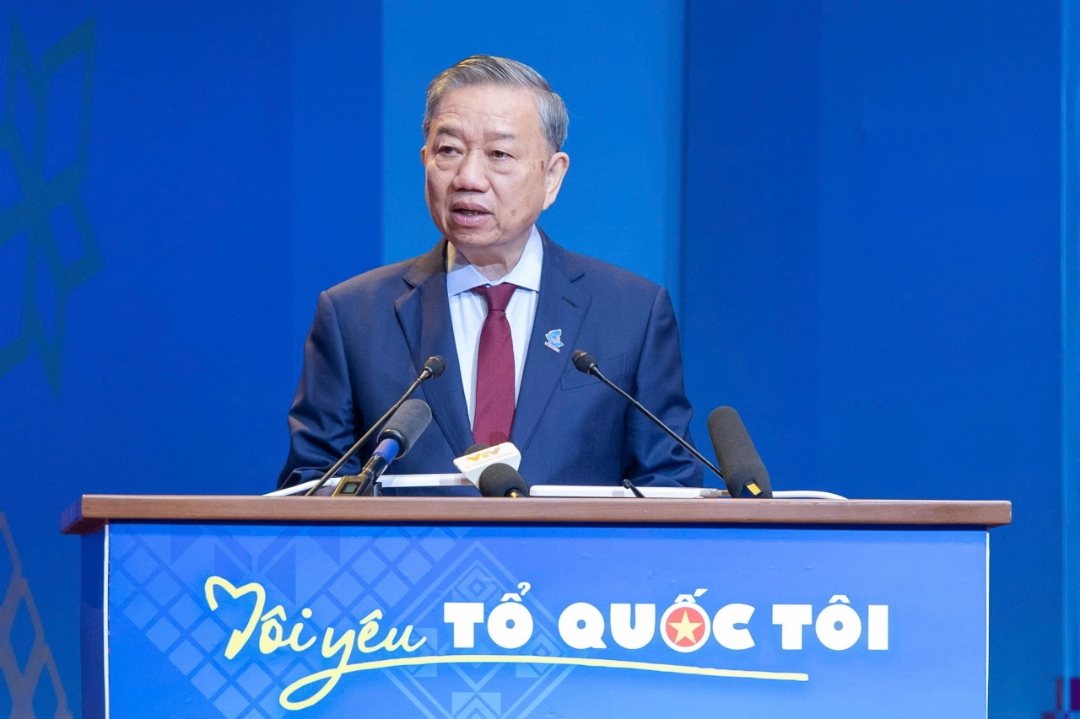 Tổng Bí thư Tô Lâm phát biểu tại Đại hội đại biểu toàn quốc Hội Liên hiệp thanh niên Việt Nam lần thứ IX, nhiệm kỳ 2024 - 2029, ngày 18/12/2024.