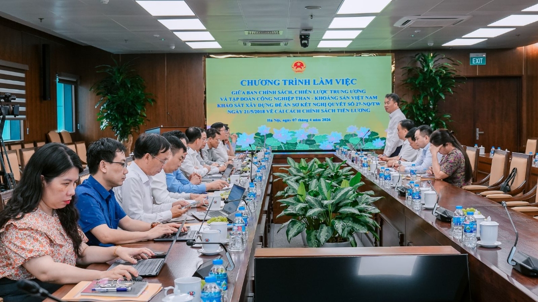 TKV làm việc với Ban Chính sách, Chiến lược Trung ương về khảo sát thực hiện Nghị quyết số 27-NQ/TW về cải cách chính sách tiền lương